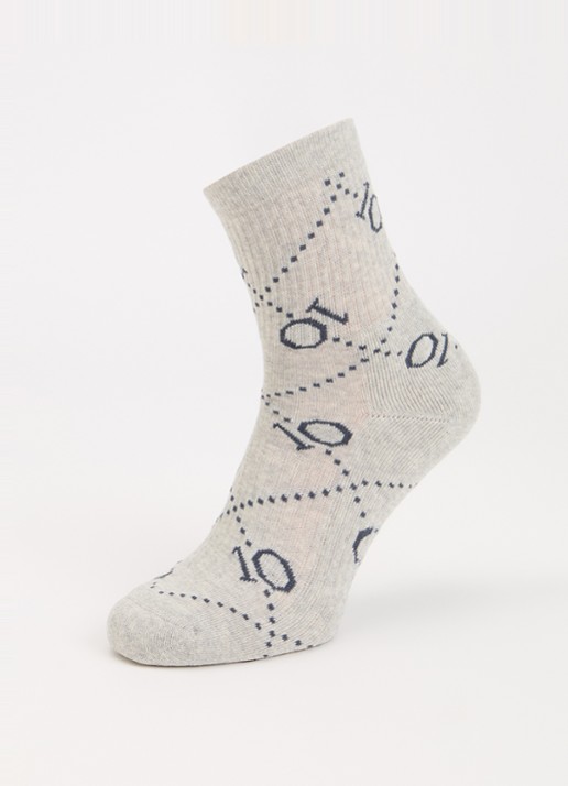 10DAYS Sokken met logoprint - detail grijs