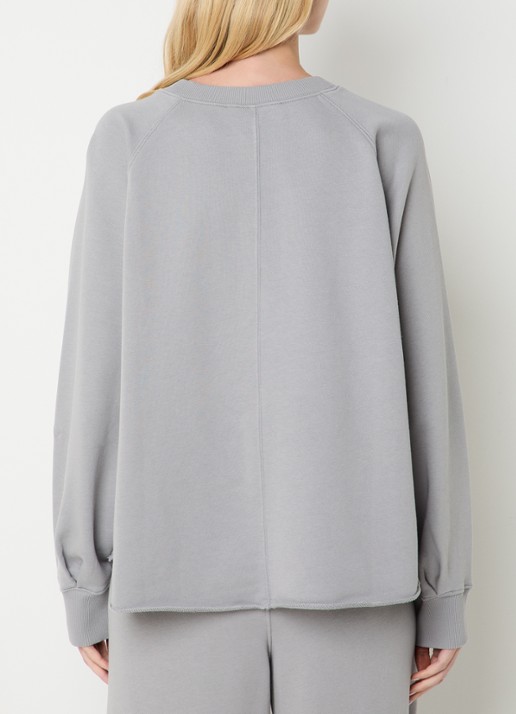 10DAYS Sweater met logoborduring - achterkant grijs