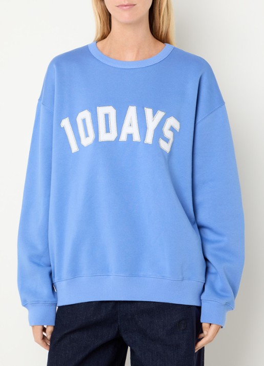 10DAYS Sweater met logoborduring