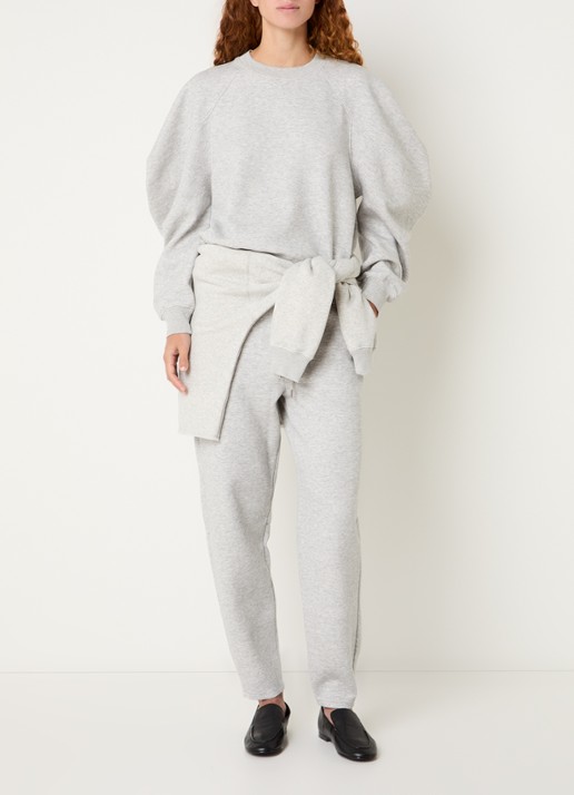 10DAYS Sweater met pofmouw - voorkant 4 grijsmele