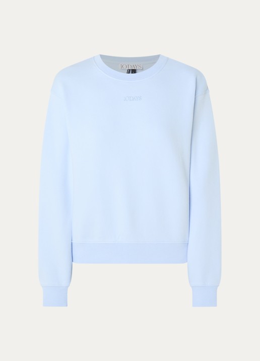 10DAYS Sweater met ronde hals - voorkant 3 lichtblauw