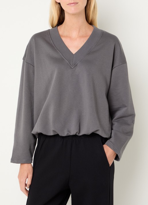 10DAYS Sweater met V-hals - achterkant 4 grijs