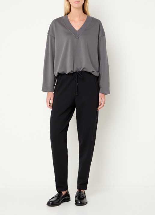10DAYS Sweater met V-hals - voorkant 3 grijs