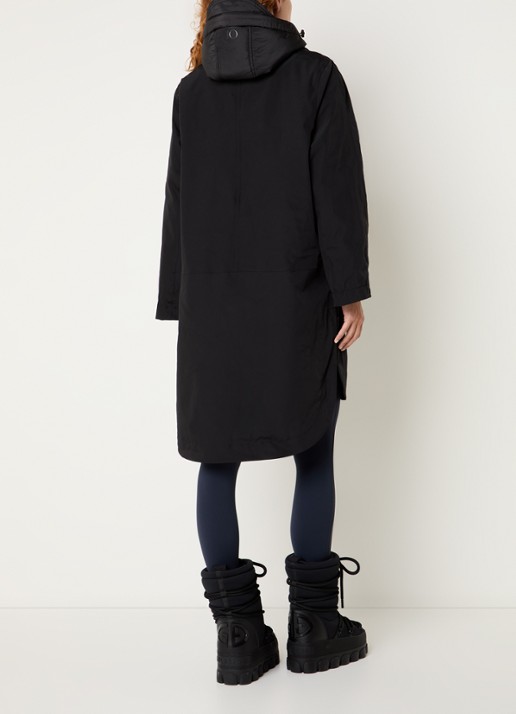 10DAYS The Cool gewatteerde parka met capuchon - achterkant 3 zwart
