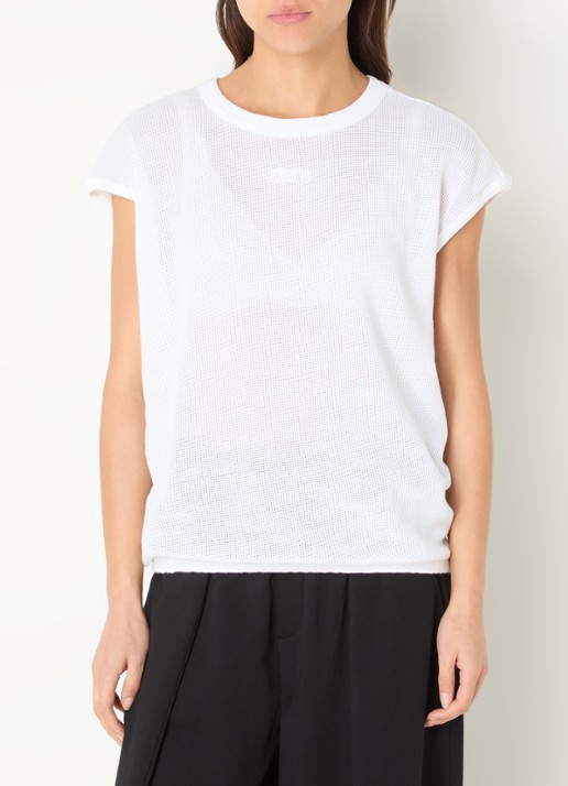 10DAYS Top van mesh met logo
