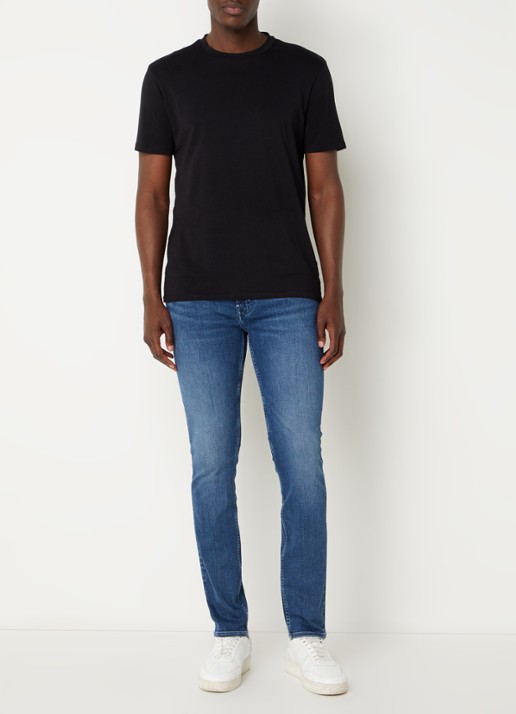 7 For All Mankind Paxtyn skinny fit jeans  met donkere wassing - voorkant 5 indigo