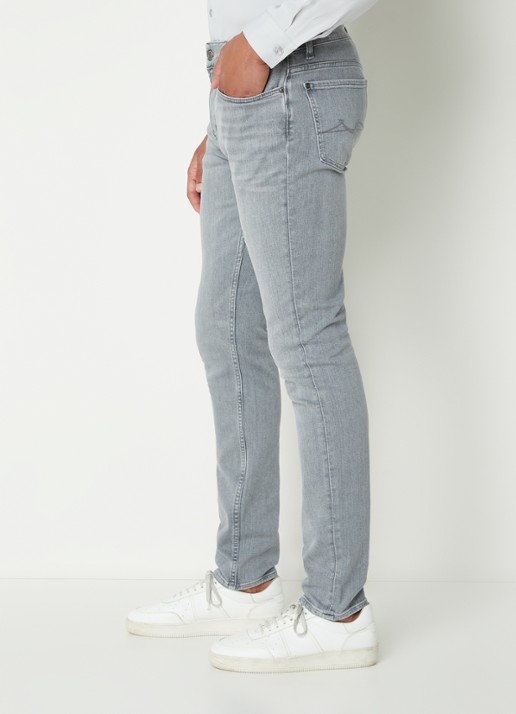 7 For All Mankind Paxtyn skinny jeans met stretch  - detail 4 grijs