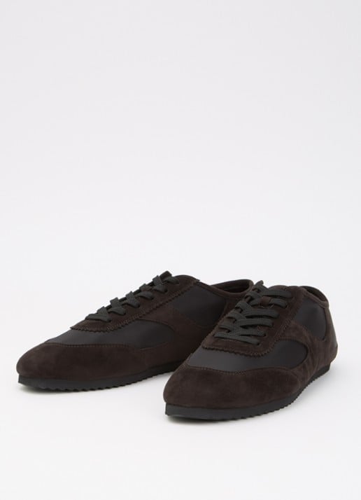 A.EMERY The Adams Low sneaker van suède  - detail 2 donkerbruin