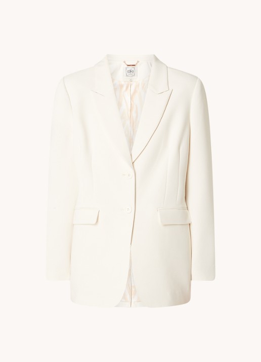 Aaiko Amilla blazer met klepzakken - voorkant 3 creme