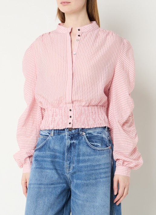 Aaiko Beaudine cropped blouse met streepprint