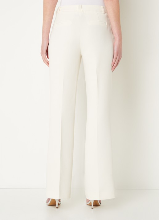 Aaiko Chantalle high waist wide fit pantalon met siernaad - achterkant 3 creme