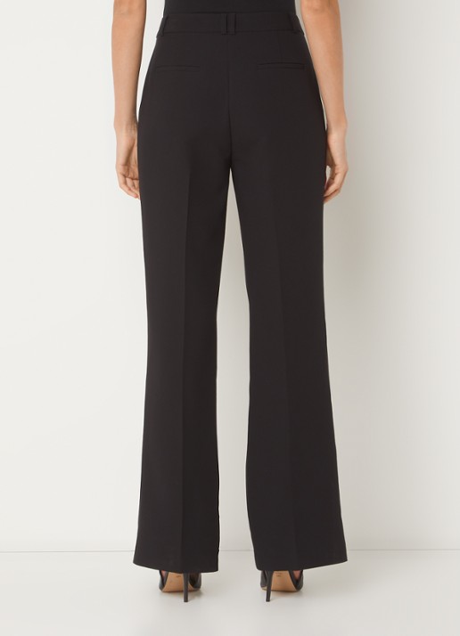 Aaiko Chantalle high waist wide fit pantalon met siernaad - achterkant 5 zwart