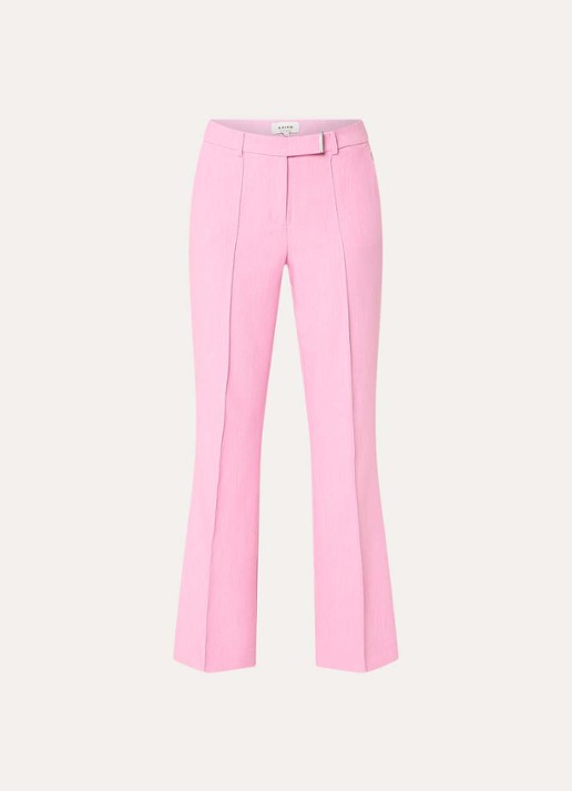Aaiko Chantalle high waist wide fit pantalon met siernaad - voorkant 2 lichtroze