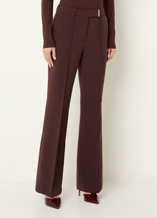 Aaiko Chantalle mid waist flared fit broek met steekzakken