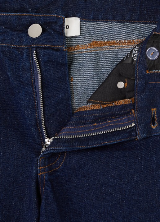 Aaiko Charly flared jeans met donkere wassing - detail indigo