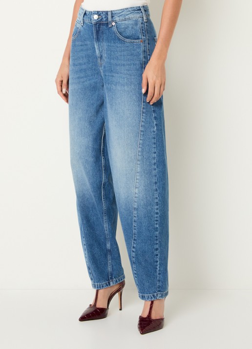 Aaiko Daley high waist balloon jeans met medium wassing