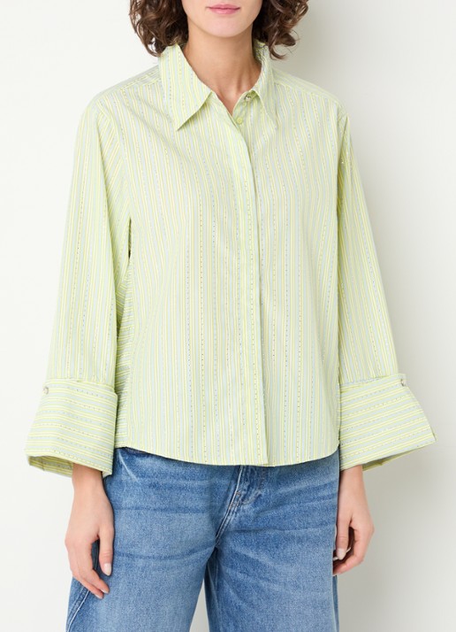 Aaiko Elda blouse met streepprint en strass