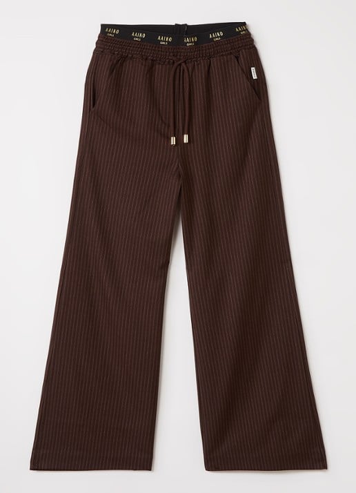 Aaiko Esila flared fit pantalon met streepprint