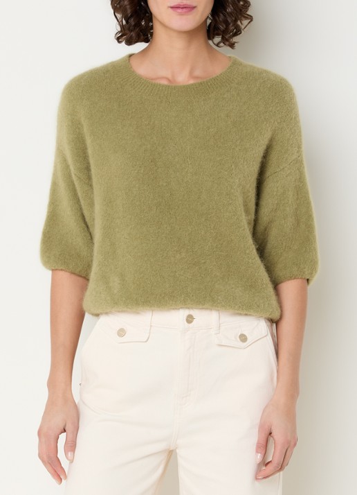 Aaiko Lani fijngebreide top in alpaca wolblend