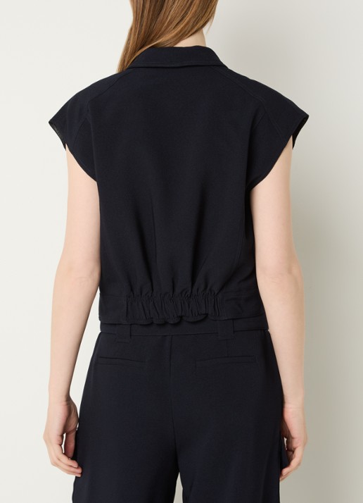 Aaiko Lies gilet met klepzakken - achterkant 4 donkerblauw