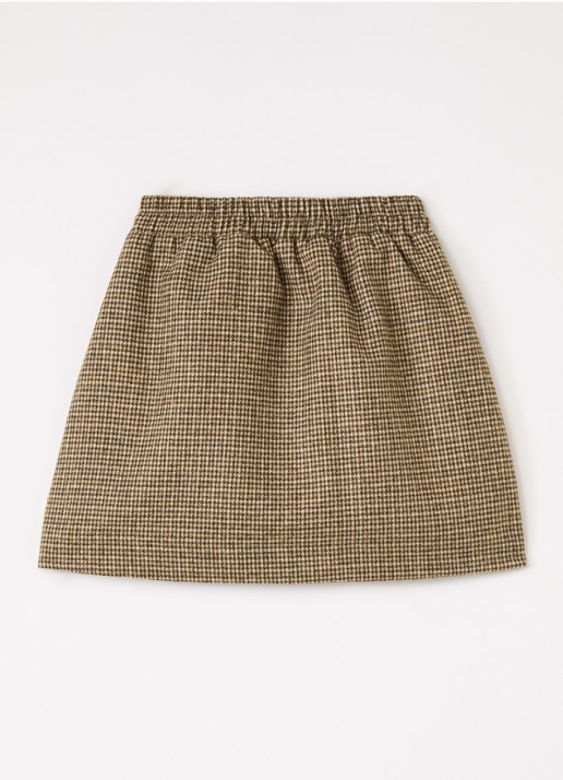 Aaiko Lomay rok in wolblend - voorkant 2 beige
