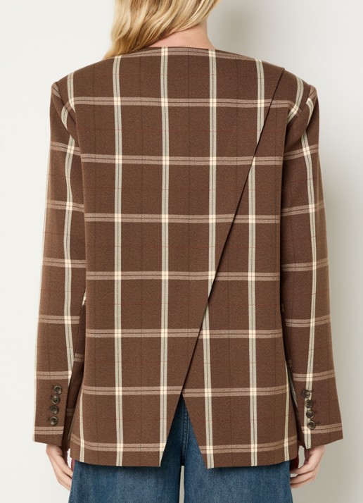 Aaiko Luray blazer met ruitdessin - achterkant 2 bruin