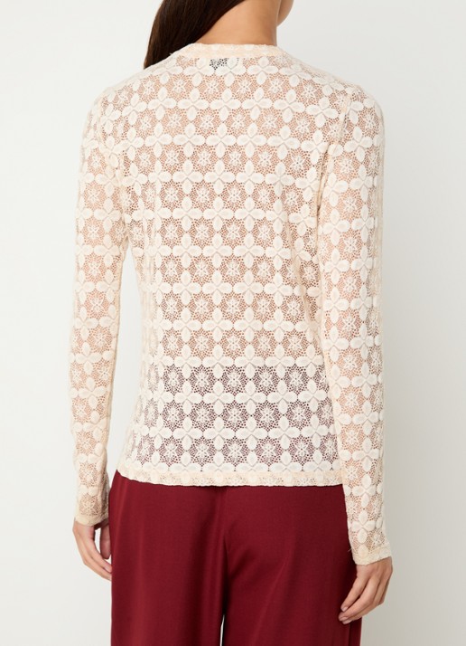 Aaiko Mason top van kant - achterkant creme