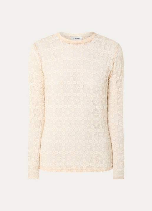 Aaiko Mason top van kant - voorkant 2 creme