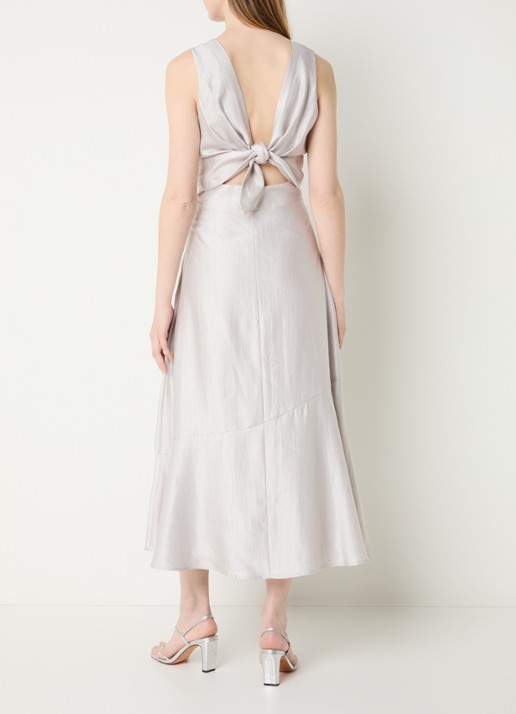 Aaiko Michelle midi jurk met cut-out detail - voorkant 2 grijs