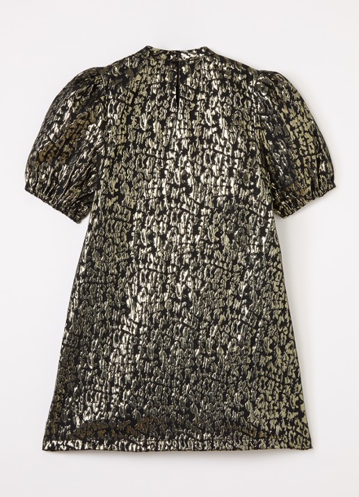 Aaiko Nicole jurk met jacquard dessin - voorkant 3 goud