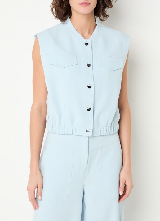 Aaiko Olivia gilet met opstaande kraag