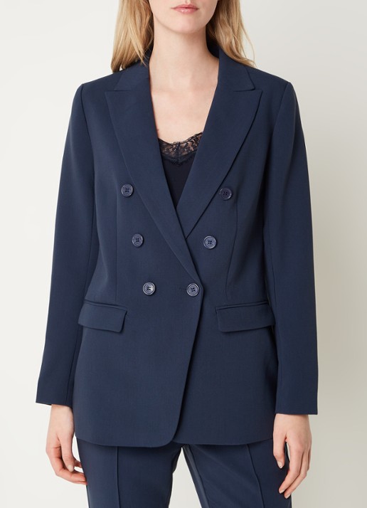 Aaiko Perize double-breasted blazer met schoudervulling en stretch