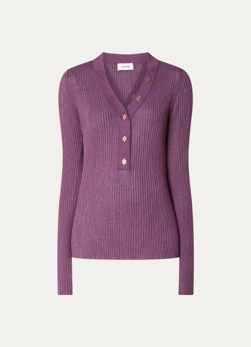 Aaiko Polly ribgebreide pullover met stretch