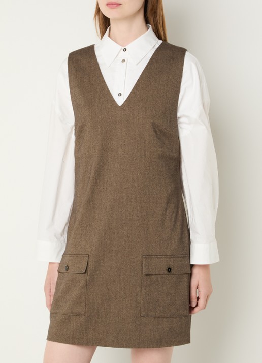 Aaiko Rivane mini jurk met klepzakken
