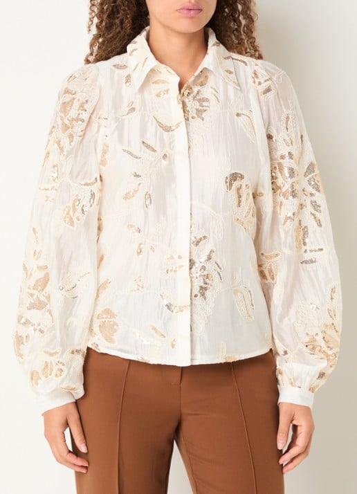 Aaiko Rose blouse met pailetten