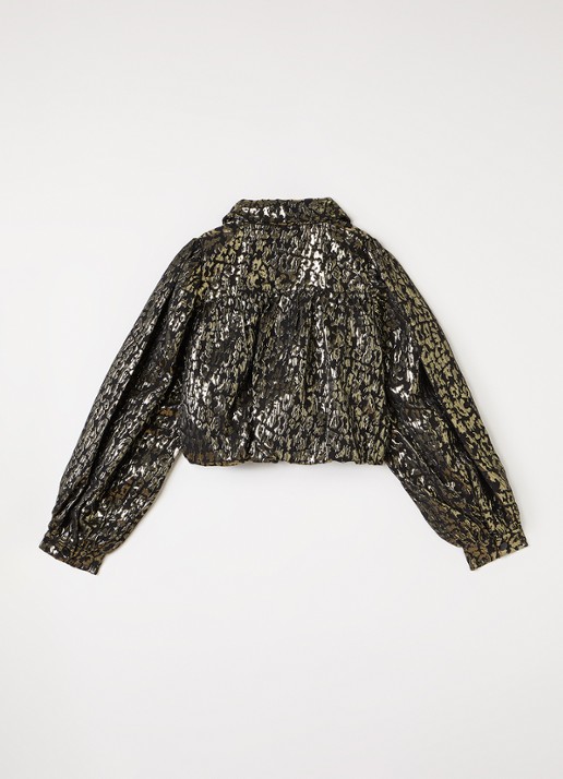 Aaiko Sandy bomberjack met lurex - achterkant goud