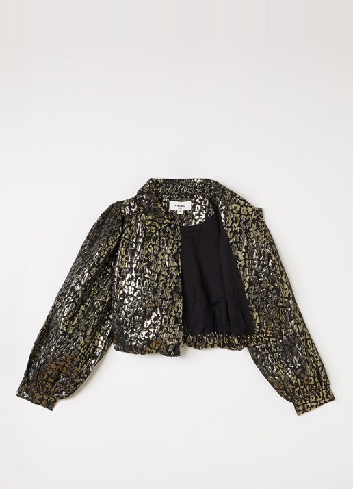 Aaiko Sandy bomberjack met lurex - voorkant 3 goud
