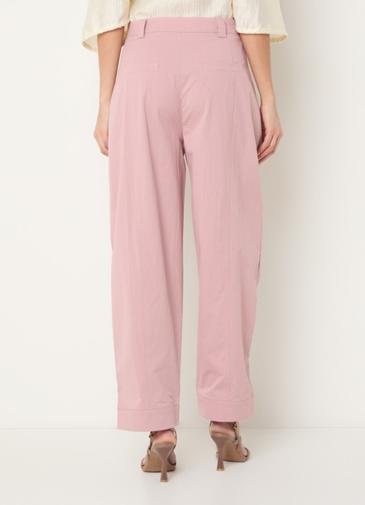 Aaiko Steffi high waist balloon fit broek met steekzakken - achterkant 4 cranberryrood