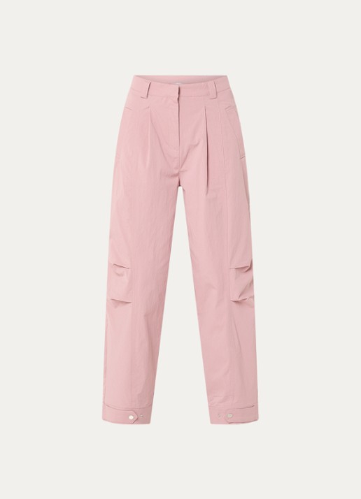 Aaiko Steffi high waist balloon fit broek met steekzakken - voorkant 2 cranberryrood