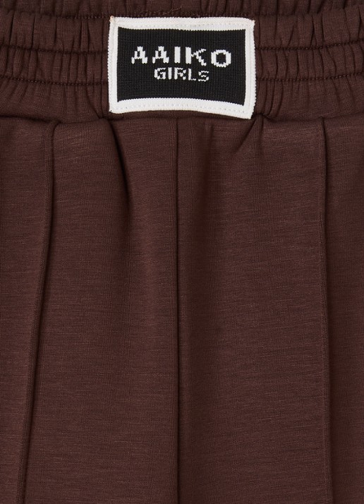 Aaiko Vico wide fit joggingbroek met siernaad - detail hazelnootbruin