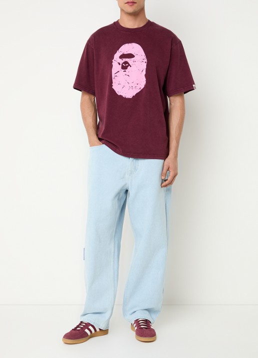 Aape Aape Now loose fit jeans met lichte wassing - voorkant 5 indigo