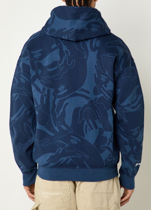 Aape Clover sweatvest met logoprint - achterkant 5 indigo