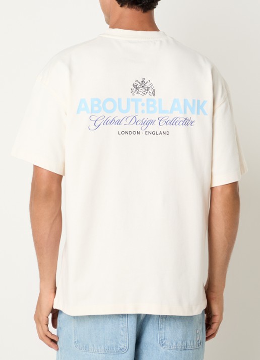 about:blank Blazon T-shirt met logo- en backprint