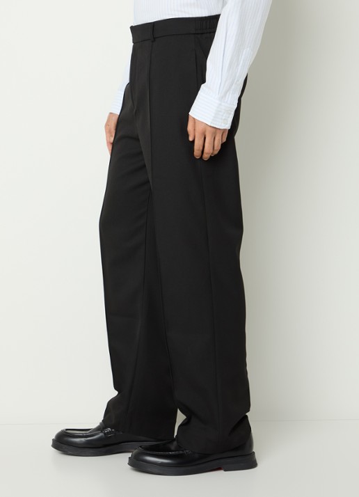 about:blank Straight fit pantalon met steekzakken - detail 5 zwart