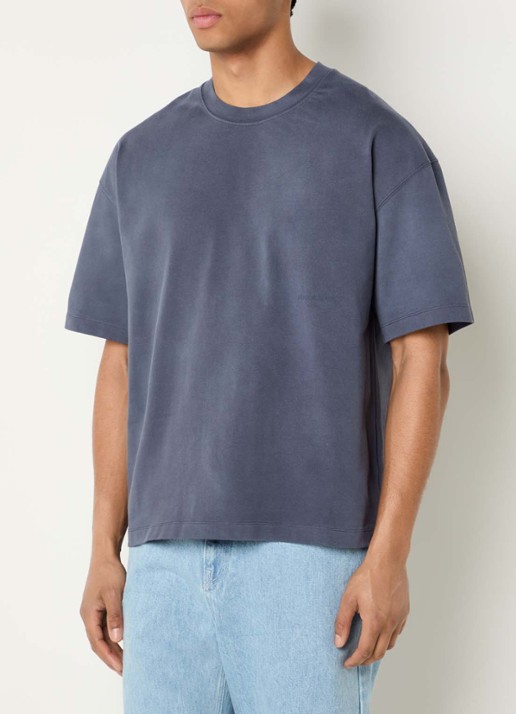 about:blank T-shirt met logoprint - achterkant 2 taupe