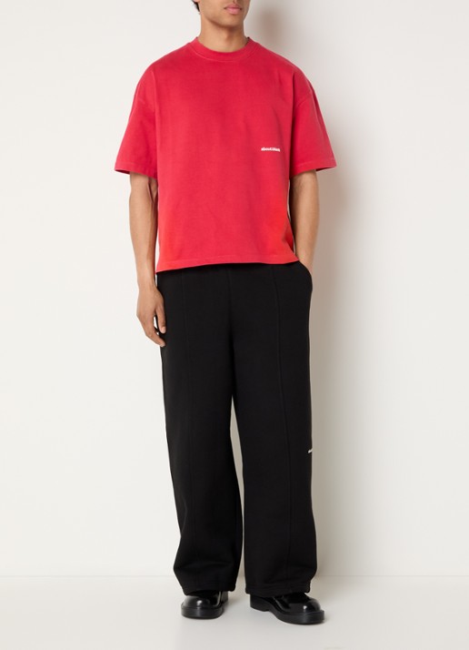 about:blank T-shirt met ronde hals - voorkant 3 rood