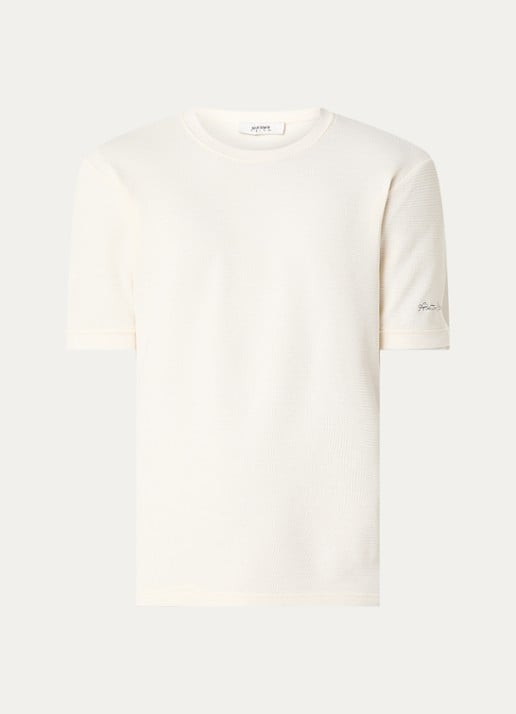 about:blank T-shirt met structuur - voorkant creme