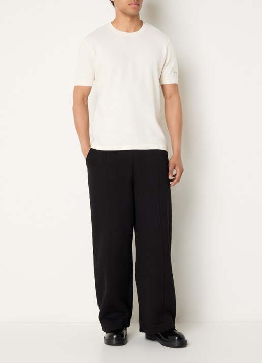 about:blank T-shirt met structuur - voorkant 2 creme