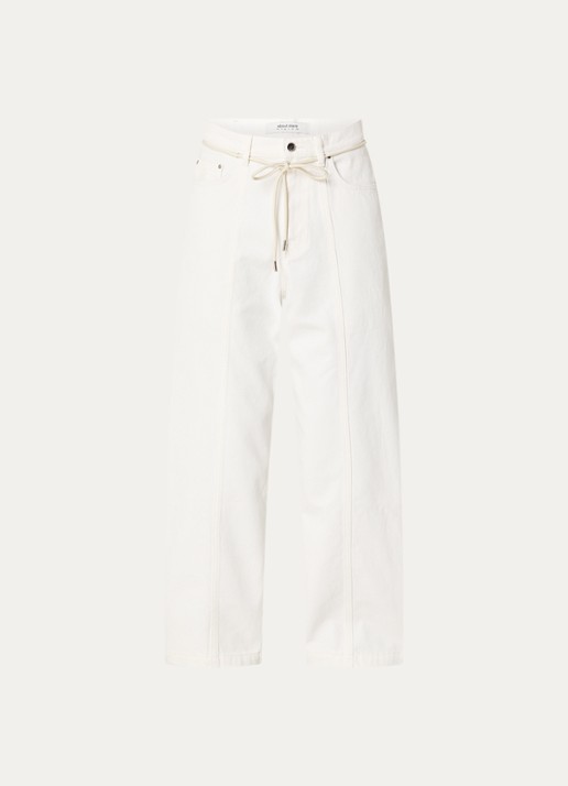 about:blank Wide fit jeans met gekleurde wassing en steekzakken - voorkant 4 gebroken wit