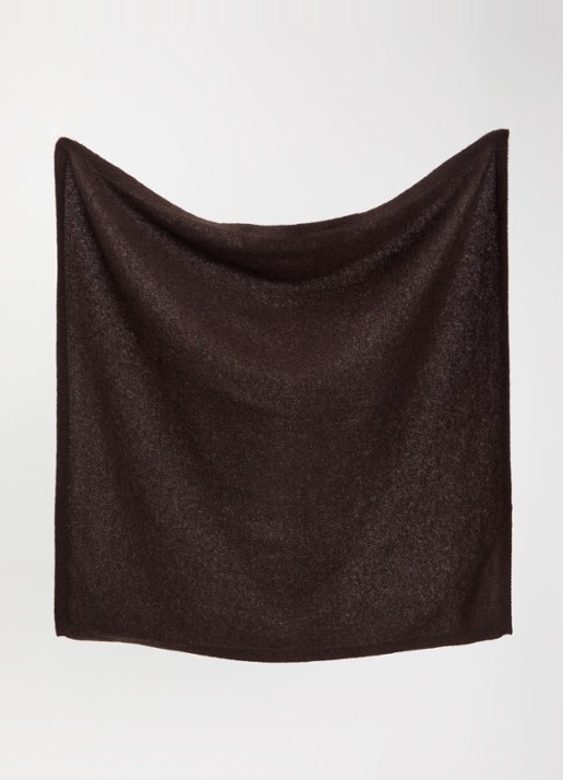 Absolut Cashmere. Annabelle bandana van kasjmier 55 x 55 cm - detail 2 donkerbruin